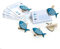 Logbuch-Verlag 12 Tischkarten Kommunion Kinder Taufe Geburtstag blau weiß mit Fische Klammer Namensschilder