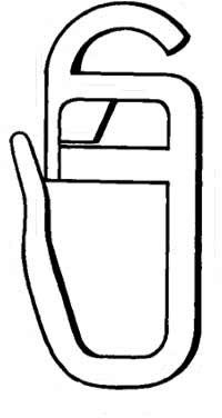 Stylelex 100x Faltenlegehaken/Überklipshaken/Gardinenhaken (Typ 844) mit 2-4 mm Öse für Flachringe - Kunststoff - glasklar - Qualität Made in Germany