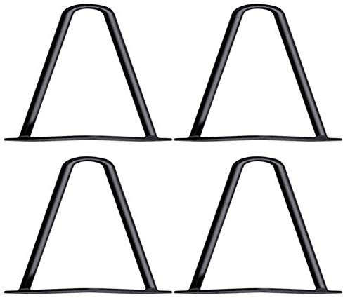 4 inch 10cm Metal Furniture Legs Hairpin Table Leg Black Steel 2-Pin Sturdy for Cabinet Sofa Wardrobes TV Stand DIY Furnitures,10mm Thickness Heavy Duty Industrial Feel (4pcs)