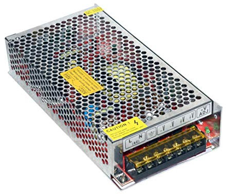 VIDOELETTRONICA Alimentatore 10A 12V Striscia Led Trasformatore 10 Ampere Stabilizzato 220V 120W [Classe di efficienza energetica A]