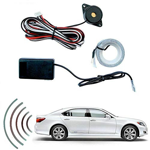 Topolenashop Sensore di Parcheggio Invisibile Elettromagnetico U-301 12V, Kit Retromarcia Senza Fori con Striscia Adesiva e Cicalino, Parking Sensor per Auto SUV Camper Furgoni e Mini Van