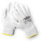 Alfa 24 Paar Malerhandschuhe weiß Größe 10 - XL Profi-Qualität PU-beschichtete Nylon-Feinstrickhandschuhe, gefühlsecht und sehr gutes Fingerspitzengefüh