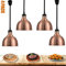 Infrarot-Lampe Lebensmittel Wärme-Lampe Warmhaltelampe Speisenwärmer für Küche Buffet, Höhenverstellbar, Warmhalten von Speisen, Edelstahl, 220V-250W