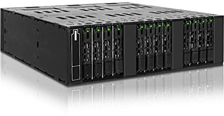 ICY DOCK Hot Swap Wechselrahmen für 12x M.2 SATA SSD zu 3X OCuLink (SFF-8612) in 1x 5,25 Zoll Schacht Vollmetall - ToughArmor MB872MP-B