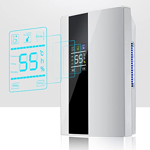 awallow Deumidificatore Remoto Intelligente da 2200 Ml, Essiccatore d'Aria Silenzioso con Tubo di Scarico I Display Digitale Dell'Umidità I Sbrinamento I Timer 24 Ore I Spegnimento Automatico