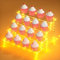 Acryl-Erhöhungsregal, Cupcake-Ständer, Dessert-Display-Erhöhung für Cake-Pop-Ständer, Thanksgiving-Kuchenhalter, ideal für Desserts, Kosmetik, Glaswaren, Figuren, 4 Etagen mit gelber Lichterkette