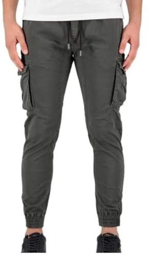 Alpha Industries Cotton Twill Jogger Freizeithose für Herren Greyblack