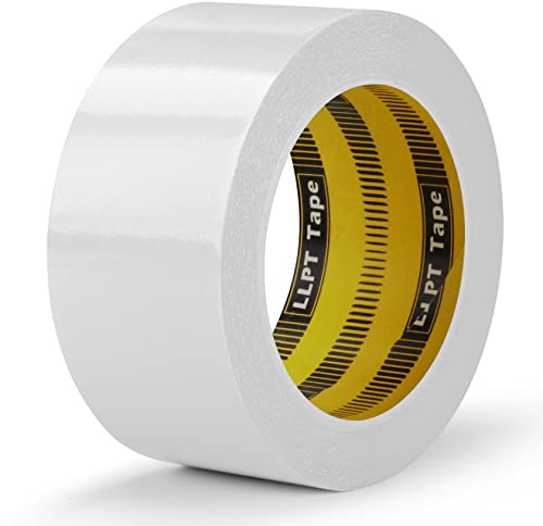 LLPT Double Sided Tape 50mm x 15m Sticky Adhesive Craft Tapes Translucent Ultra Thin Tear by Hand for DIY Crafts Scrapbooking Arts Photography Fabric Glue Alteration (SPD5015CR01)