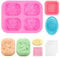 3PCS Silicone Soap Mould Rectangle, Baby Angel Handmade Soap Moulds, DIY Baking Tray Silicone Soap Molds, Food Grade 3D Mold for Making Craft Candle Candy Chocolate Cake
