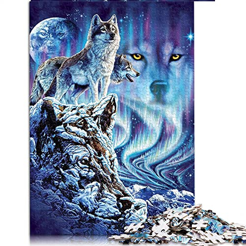 Puzzle 1000 Teile Puzzle Wolf Puzzle Geschenk Holzpuzzle LernpuzzleFamilienspiel (Größe 50x75cm)