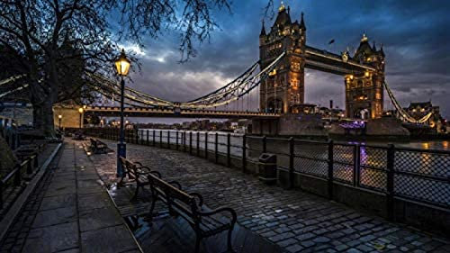 KESIMO Cityscape Of London Uk DIY 5D Diamond Painting By Number Unique Kits Home Wall Decor Crystal Strass Wall Decor Cross Stitch 30x40CM