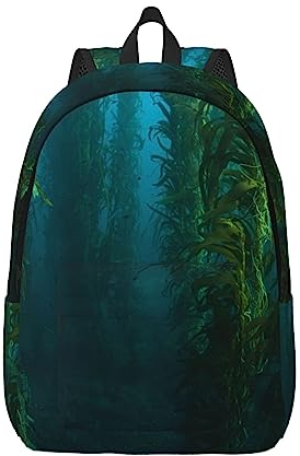 FURLOU Important Habitat Fish Grow Dope Rucksack Laptop Herren Groß Casual Reise Tagesrucksack Tasche Frauen Leichte Sprot Tasche, Schwarz , M