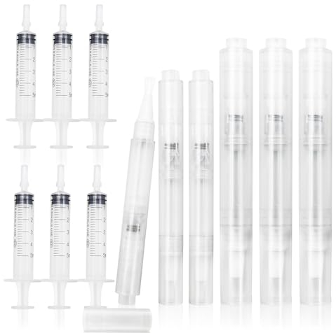 Scettar 6 Stück Ausbesserungsstift, Auffüllbarer Pinsel, Füllbare Pinsel, Wandfarbenpinsel, Ausbesserungspinsel für Wände, Möbel, Böden