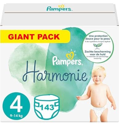 PAMPERS Harmonie, Größe 4, 143 Windeln (9-14 kg)