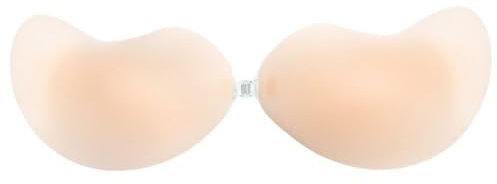 Soutien-Gorge Collant, Push Up, Dos Nu Sticky, Gros Brushless sans Bretelles Invisible, Sans Bretelles Soutien-Gorge Réutilisable Femme, beige#a, D