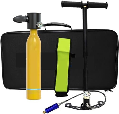 KANBUN Équipement de réservoir de plongée sous-Marine Bouteille d'oxygène Portable, Cylindre avec capacité de 10 à 15 Minutes, capacité de 0,5 Litre, Conception Rechargeable, équipement de