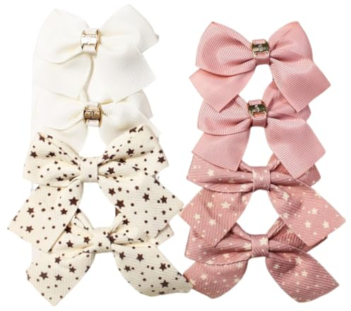 ZAMXHUG Fermagli per Capelli per Bambine - Mollette a Coccodrillo per Capelli con Fiocco, Barrettes Clip a Coccodrillo Accessori per Capelli per Ragazze Toddler Kids Ragazzi e Ragazze Grandi(8 Pezzi)