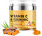 Kurkuma Vitamin C Gesichtscreme, Kurkuma-Creme zur Korrektur Dunkler Flecken, Vitamin C Creme für Gesicht, Anti Aging Feuchtigkeits Hautstraffungs und Aufhellungscreme, für Jeden Hauttypen Collagen