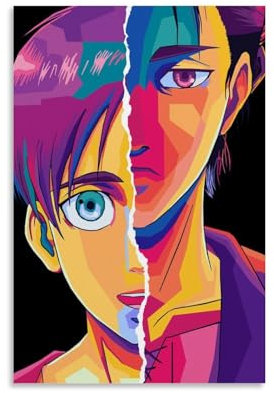 MNABSO Attack on Titan Anime Levi Ackerman Poster Dekorative Malerei Leinwand Wandkunst Wohnzimmer Poster Schlafzimmer Malerei 12x18inch(30x45cm)