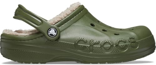 Crocs Baya Lined Clog Army Green/Multi Size 5 UK Men/ 6 UK Women