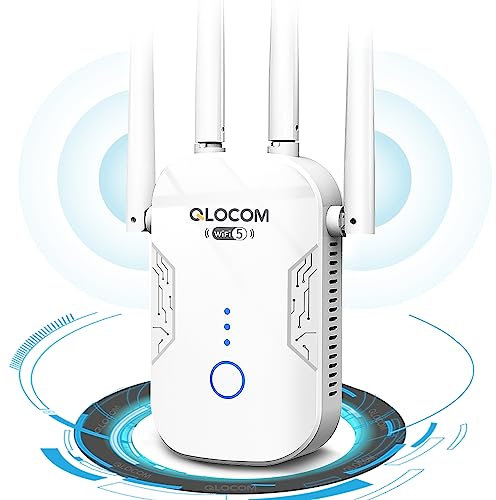 QLOCOM AC1200 Repeteur WiFi Extender WiFi Dual Band Exterieur Puissant avec Antenne idbhjfyvd