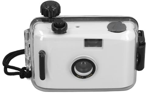 Disposable Film Camera 35 Mm, Retro One Time Use Film Camera with 28MM F/9 Lens, Water-proof Reusable Lightweight Vintage Camera for Kids (Black and White)