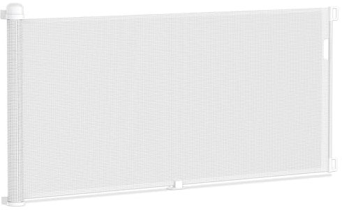 HENGMEI Türschutzgitter Rollo Treppenschutzgitter Ausziehbar 0-300 cm Treppenschutzrollo Hundebarrieren Einziehbares Türgitter Hund Tür für Babys und Haustiere (Weiß)
