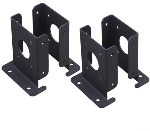 SMZhomeone Lot de 2 supports d'ancrage réglables de 12 x 12 cm pour pergola en bois robuste pour terrasse, balustrade, boîte aux lettres, poteaux de clôture, rampes de terrasse