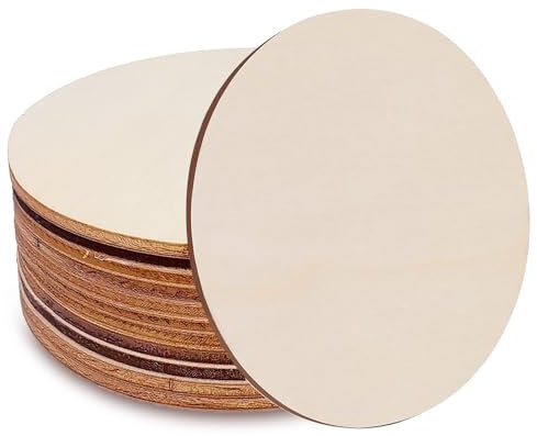 30 disques ronds en bois naturel,10 x 10 cm, non traités rond,pour l'artisanat rondelle rond en,disque bois,dessous de verre non finis pour le bricolage rondelle (B-10 * 10 cm)