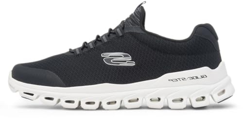 Skechers Glide Step Fasten Up Herren-Schnür-Sneaker, Marineblau/schwarz, 42