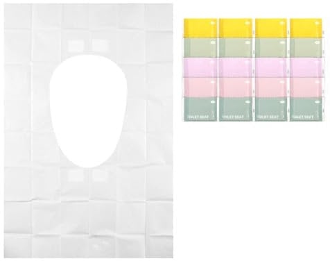 Disposable Toilet Seat Covers, 20PCS Individually Pack Non-Stick Adhesive, Portable Toilet Seat Covers, Extra Large Size, Travel Accessories Public Restrooms, Camping, Airplane for Adults and Kids