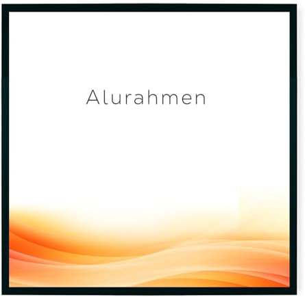 RAWWEST.BIS Alu Bilderrahmen 50x50 cm mit schnellem Montage-System Plakatrahmen, Alurahmen mit Acrylglas Rahmen aus Aluminium für Bilder Poster Fotos Posterrahmen Fotorahmen, Schwarz