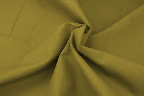 Meterware: 1 m Stoff (Baumwollstoff), 155 cm breit, 100% Baumwolle, OEKO-TEX 100, khaki grün