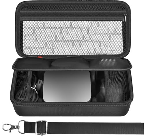 Case Compatible with Apple 2024 Mac mini M4/ M4 Pro Chip Desktop Computer, Hard Electronics Organizer Fits for Keyboard, Magic Mouse, Charger and Accessories (Box Only)-Black