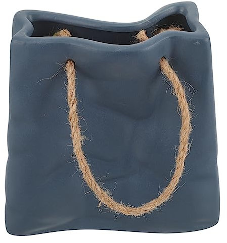 Cabilock Florero de Bolso de Cerámica Jarrón Decorativo Único Diseño Minimalista para Decoración Uso Salones y Comedores Jarrón Hecho