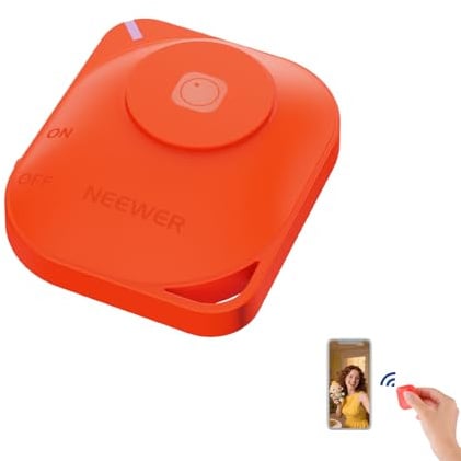 NEEWER Drahtlose Bluetooth Fernauslöser für Kameras, kompatibel mit iPhone iPad Android Smartphones für Instagram, Snapchat, Selfie, Foto und Videoaufnahmen, RT116