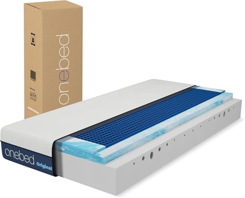 Onebed Matratze 120x200 cm Mittelfest 25cm, Ergonomische 7-Zonen Kaltschaummatratze mit Viskoelastischer Schaum und abnehmbar Bezug, Schaumstoffmatratze 120x200cm Rollmatratze H3 Öko-Tex Zertifiziert