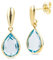 Miore Schmuck Damen Tropfen Ohrringe mit Edelstein Geburtsstein Topas Ohrhänger aus Gelbgold 14 karat / 585 Gold