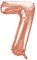 Unique Party - 55877 - Palloncino Gigante - Numero 7 - 86cm - Oro Rosa