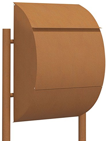 Standbriefkasten, Design Briefkasten Jumbo Rost - Bravios