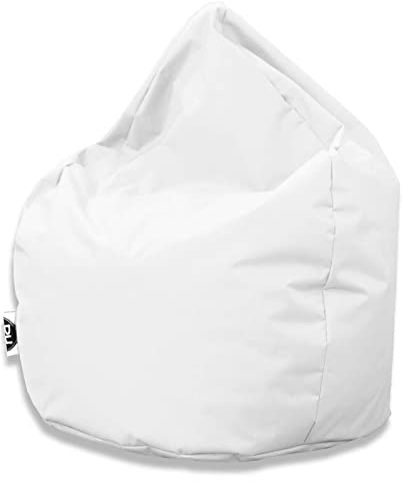 PATCH HOME Patchhome Sitzsack Tropfenform - Weiß für In & Outdoor XXL 420 Liter - mit Styropor Füllung in 25 versch. Farben und 3 Größen