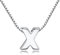 Candyfancy Buchstaben Kette - Buchstabenkette Kette mit Buchstabenanhänger Silber Halskette Kettenanhänger Initialen Silberkette Damen 925 (Kette mit buchstabe X)