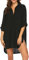 UNibelle Strandkleider Damen Badeanzug Strand Vertuschen Shirt Bikini Beachwear Badeanzug Strandkleid Strandponcho Sommer, 1a-schwarz, M