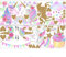 LaMure Einhorn Aufkleber Muster Wandaufkleber Rosa Einhorn Sterne Wandaufkleber für Mädchen Baby Kinder Schlafzimmer Spielzimmer Dekoration