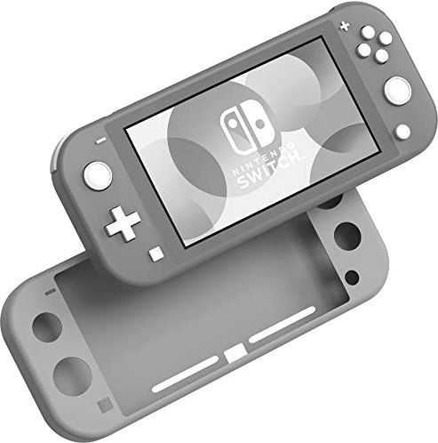 Coque Silicone Gris Compatible avec Nintendo Switch Lite - Etui Housse Protection Anti Rayure Anti Choc Anti Dérapant Phonillico®