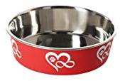 Dingo 14485 Dog Bowl Stainless Steel Non-Slip Bowl for Dogs Bonita 0.18 l / # 11 cm Red