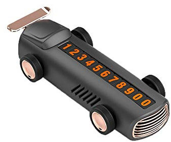 LHTCZZB The Sliding Cover Can Hide The Temporary Parking Number Plate Automobile Decoration Accessories High Temperature Resistant ABS Material Suitable for All Kinds of Car Parking Signs. (Black)