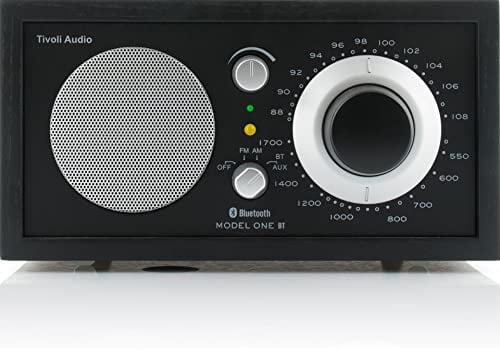 Tivoli Audio Model One BT Bluetooth UKW-/MW-Tisch Radio (Schwarz / Schwarz / Silber)