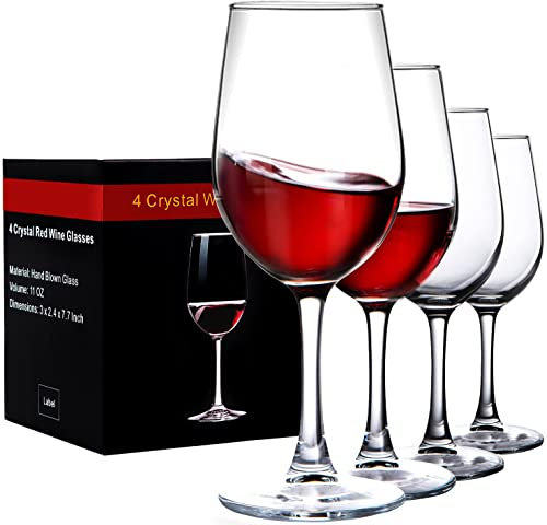 PARACITY Weingläser Set, Weißweingläser, Rotweingläser mit langem Griff für Rot- und Weißwein – 350ML (4er-Set)