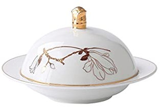 Butter Dishes Butter Container Porcelain Butter Holder,Handmade Hand-Painted Pottery Butter Dish with Lid，Durable Round Butter Dish with Lid Butter Holder Storage Butter Keeper Butter Dish